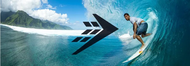 Firewire surfboard - surfer in a wave
